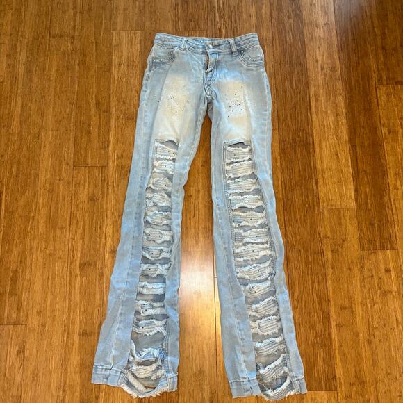 bling cute out denim - Picture 1 of 11